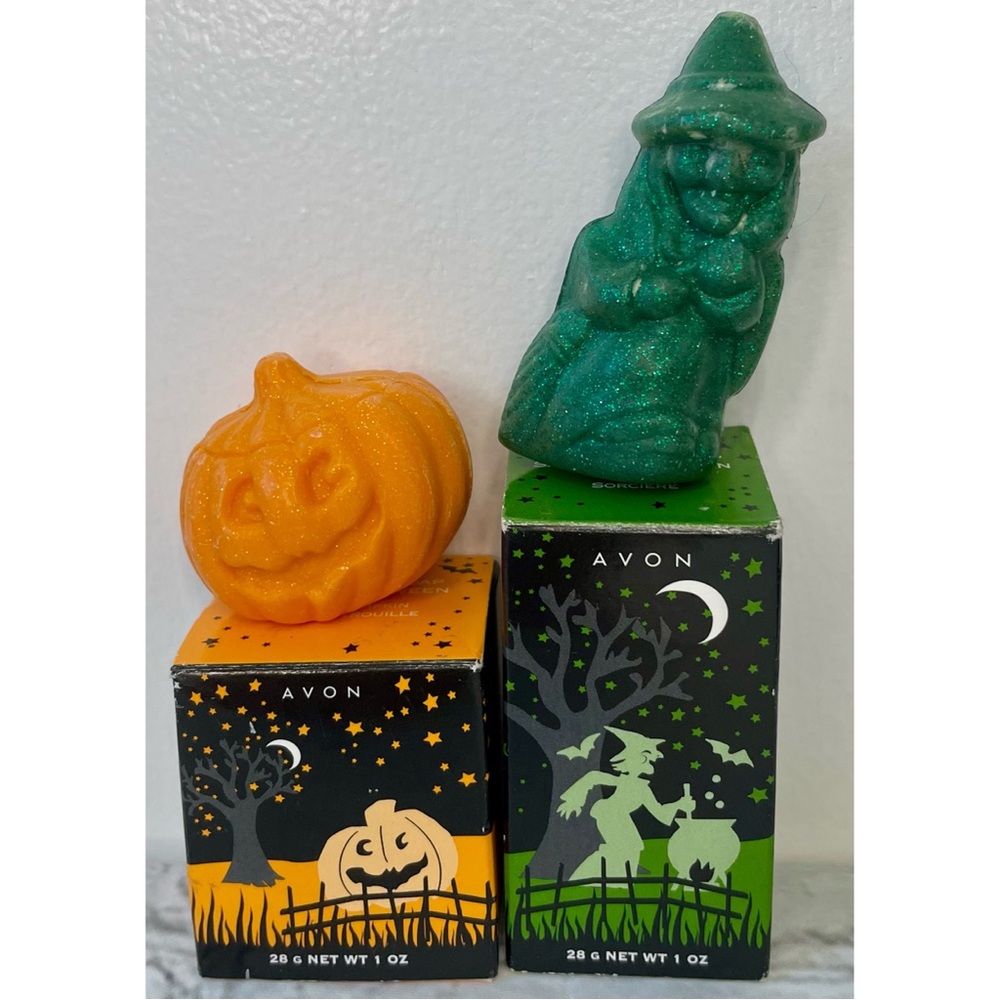 Set Of Two Vintage Avon Frightfully Fun Halloween Soap
